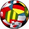 Covor Rotund Camera Copii Model UEFA 11110-180, Marime 67 x 67 cm, Multicolor, Inaltime Fir 9 mm, Antialergic, Polipropilena, Gradinita, Cresa, Loc de