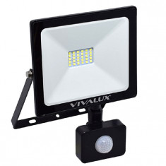 Proiector LED cu senzor de miscare Vivalux NYX, 20W, 1600 lm, lumina neutra, IP65, Negru foto