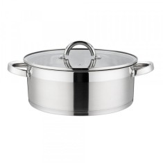 Cratita Inox Baza Inductie Capac Sticla 3.8l 24cm Grunberg GR4117 foto