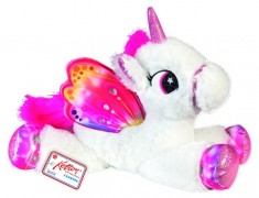 Unicorn plus RS Toys 40 cm alb cu roz foto