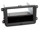 Cadru Radio ACV 2 DIN Black Rubber-Touch pentru Seat, VW, &Scaron;koda - Cod 291320-30-1
