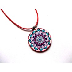 colier lemn mandala 47042