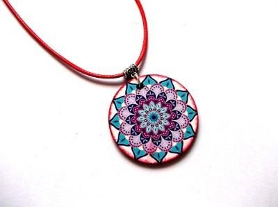 colier lemn mandala 47042 foto