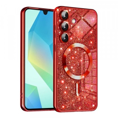 Husa MagSafe pentru Samsung Galaxy A16 5G A166 / A16 4G A165, Techsuit, Luxury Glitter, Rosie foto