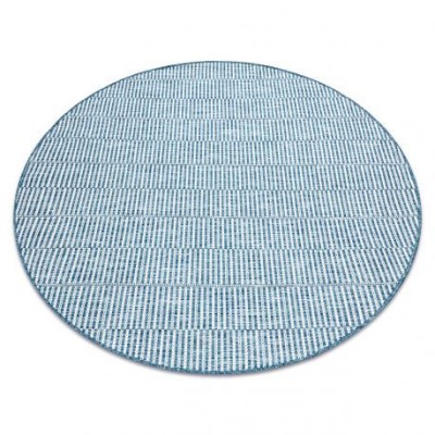 Covor sisal Loft 21198 Boho cerc fildeş argintiu albastru, cerc 160 cm foto