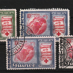 Guineea, 1963 | Aniversare 100 ani Crucea Roşie - Mercury - Cosmos | aph