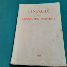 OMAGIU LUI CONSTANTIN KIRIȚESCU / 1937