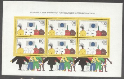 Germany Bundes 1990 Philatelic youth exposition perf. sheet Mi.B21 MNH DA.153 foto