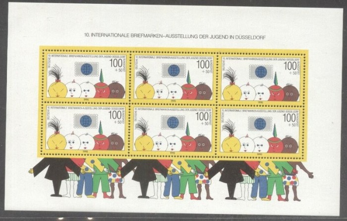 Germany Bundes 1990 Philatelic youth exposition perf. sheet Mi.B21 MNH DA.153