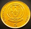 Moneda Rwanda 5 AMAFARANGA 2009 UNC, cod 973 - Numismatica Exotica