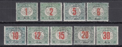 ROMANIA1919 EMISIUNEA ORADEA TAXE DE PLATA (PORTO) TIMBRE MAGHIARE SUPRATIPAR foto