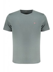 Tricou barbati, cu mini logo, Regular fit, Verde inchis, S foto