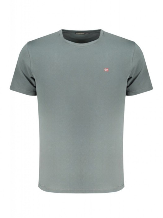 Tricou barbati, cu mini logo, Regular fit, Verde inchis, S