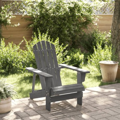 vidaXL Scaun Adirondack, gri, 69x85x90,5 cm, lemn masiv de brad foto