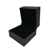 Cumpara ieftin Cutie Ceas din Piele Ecologică Neagră &ndash; Textură Exotică, Model WZ4119