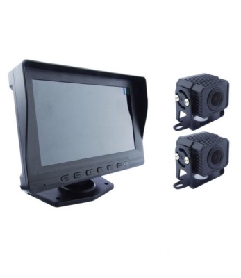 Kit supraveghere cu 2 camere HD si display touch de 7 , IR, 170 , IP67, camera marsarier, camioane, autocare, RV(rulote) foto