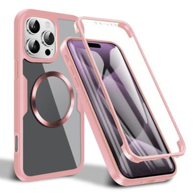 Techsuit - ColorVerse 360 MagSafe Series + Screen Protector - iPhone 16 Pro Max - Pink foto