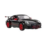 Masina cu telecomanda Porsche Gt3 Rastar, 31.9 x 13.9 x 9.7 cm, 5 x AA, 10 km/h, tractiune 2 WD, anvelope cauciuc, Negru