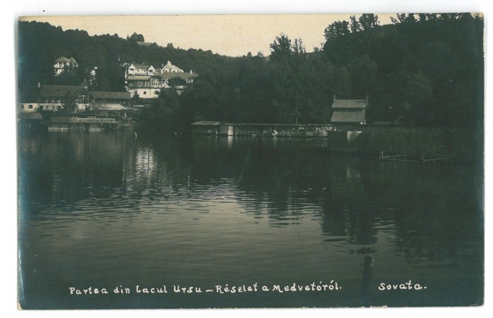 1118 - SOVATA, Mures, Ursu Lake, SPA - old postcard, real Photo - used - 1929