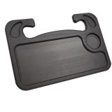 Tava multifunctionala portabila cu 2 suprafete pentru scaunul sau volanul auto, Negru, 42x28x2 cm