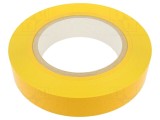 Bandă de marcare galbenă autoadezivă FATH 50mm x 50m PVC pentru podele și trasee de circulație