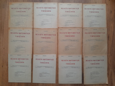 Lot 13 buc. Revista matematica din Timisoara interbelica anii 1925 1942 veche foto