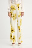 MAX&amp;Co. pantaloni culoarea bej, lat, high waist, 2526136101200