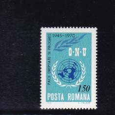 ROMANIA 1970 LP 746 - 25 ANI DE LA INFIINTAREA O.N.U. MNH