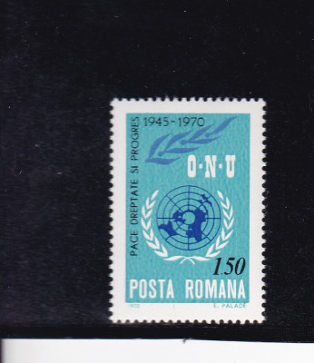 ROMANIA 1970 LP 746 - 25 ANI DE LA INFIINTAREA O.N.U. MNH foto