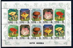 DPR Korea 1991 - ciuperci, KLB neuzat foto