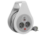 Prelungitor Alimentare PLASTROL 10m 3x1,5mm&sup2; 4 Prize PVC Alb W-72020