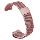 Curea metalica compatibila Garmin Vivoactive 4, Milanese Loop, telescoape Quick Release, 22mm, Roz, Very Dream