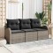 vidaXL Set de canapele pentru grădină cu pernă 3 pcs Gri Rattan poli 3354568