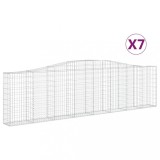 Cumpara ieftin Cosuri gabion arcuite 7 buc, 400x30x100/120 cm fier galvanizat