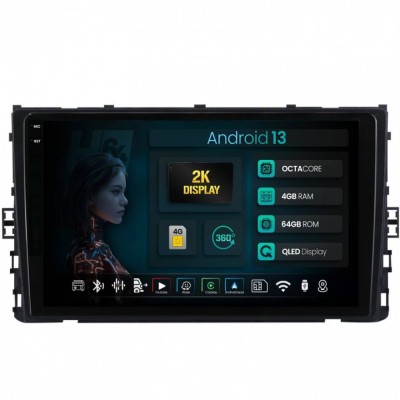Navigatie 2K Volkswagen Taigo (2021+) 4GB RAM Android 13 Octacore Slot Sim 4G DSP GPS Wi-FI Carplay Android Auto USB Bluetooth Waze Touchscreen 9.5 In foto