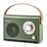 Radio retro cu difuzor Bluetooth Electromures EM 1005 VERDE, 1500 mAh, Autonomie 6 ore - NOU
