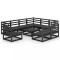 vidaXL Set mobilier de grădină, 10 piese, negru, lemn masiv de pin