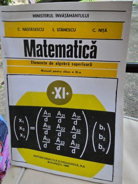 Matematica. Elemente de Algebra Superioara - C. Nastasescu, C. Nita, I. Stanescu
