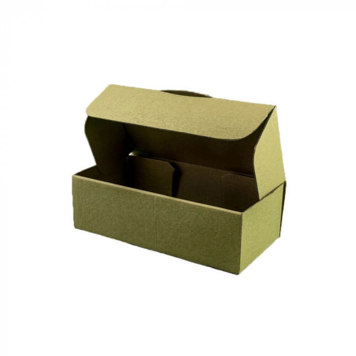 Set 100 Cutii cu Autoformare, 200x105x60 mm, Carton Natur