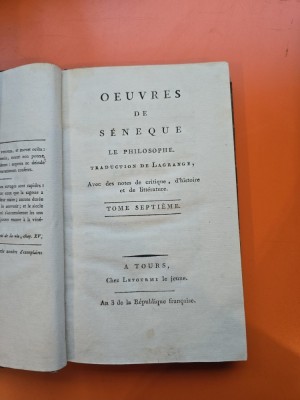 Oeuvres de S&amp;eacute;n&amp;egrave;que - S&amp;eacute;n&amp;egrave;que - vol. VII foto