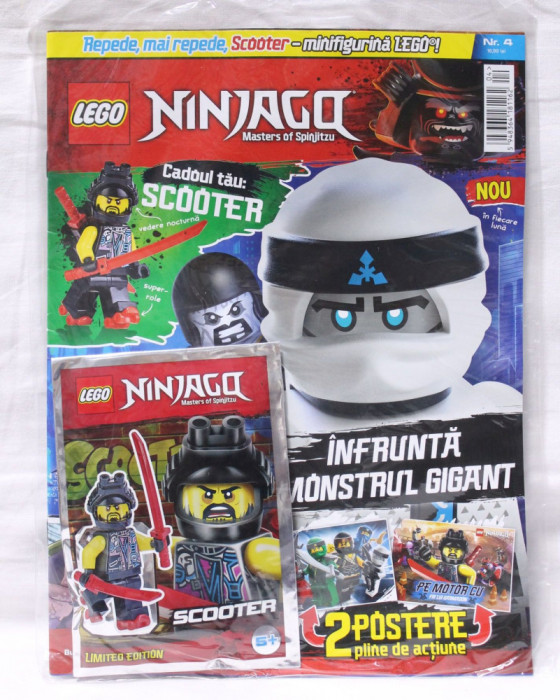 Revista LEGO Ninjago Master Of Spinjitzu Nr. 4 cu figurina - sigilata