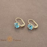 Cercei Regina Valurilor , Cristale bleu placati aur 18K Brazilia