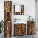 VidaXL Set de mobilier pentru baie 4 pcs Stejar afumat 61 x 35 x 64 cm