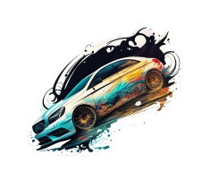 Sticker decorativ Masina, Multicolor, 64 cm, 5744ST foto