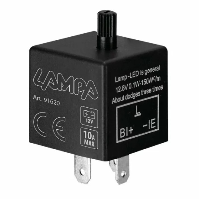 Releu electronic pentru semnalizatoare cu variator de frecventa intermitenta - 12V - 10A Garage AutoRide