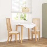 Gossi scaune de sufragerie cu perne 2 buc din cauciuc din lemn masiv