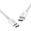 Cablu USB Type-C Hoco X23 Skilled, 1m, Silicon, PD, Alb