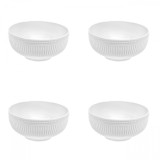 Set boluri, 4 piese, 700 ml, Portelan, Alb