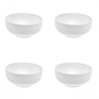 Set boluri, 4 piese, 700 ml, Portelan, Alb foto
