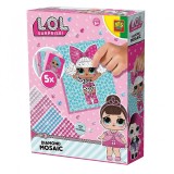 Set creativ L.O.L. - Mozaic si abtibilduri cu sclipici si diamante,+6 ani, SES Creative